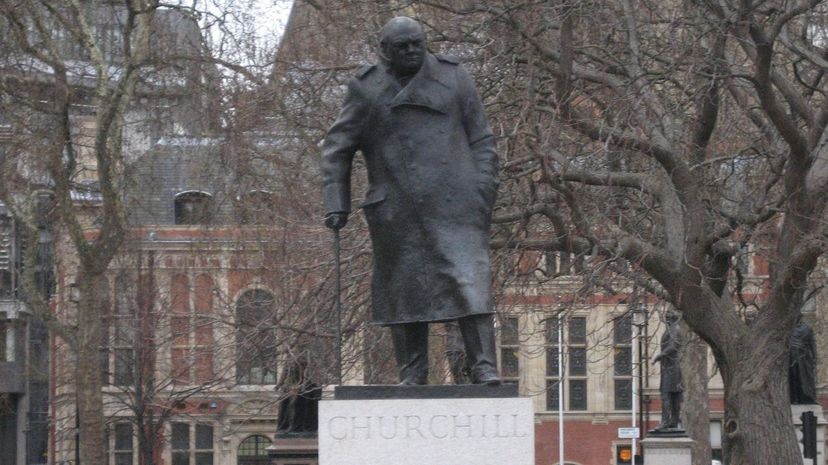 Winston Churchill Statue, Parliament Square, London, UK