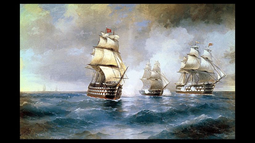 Brig 'Mercury' Attacked by Two Turkish Ships by Ivan Aivazovsky