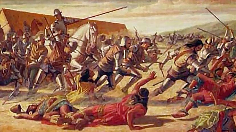 Battle of Cajamarca  (Spanish conquest of Peru) (1532)