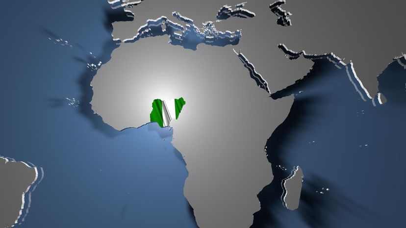 Nigeria map outline