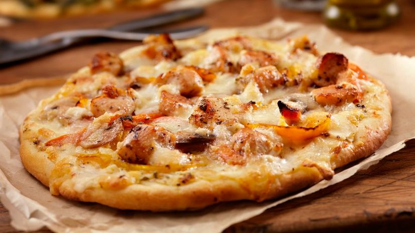 Grilled Chicken and Roasted Pepper Pizza