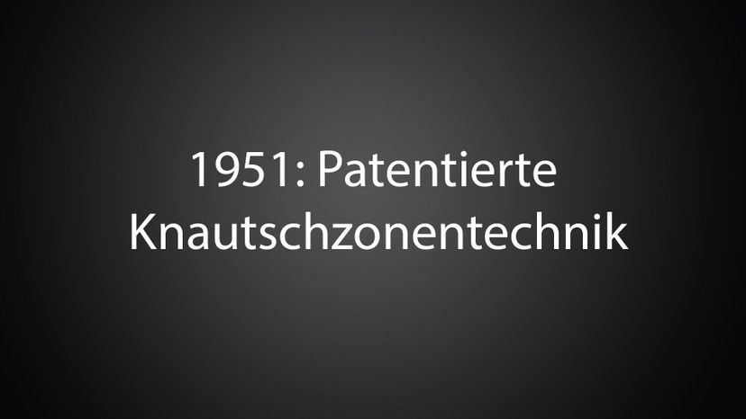 1951- Patentierte Knautschzonentechnik 