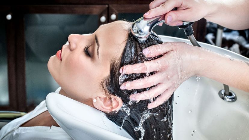 Rinsing at Hair Salon
