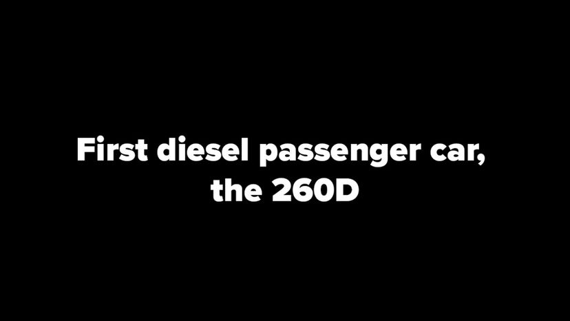 first diesel passenger car, the 260D