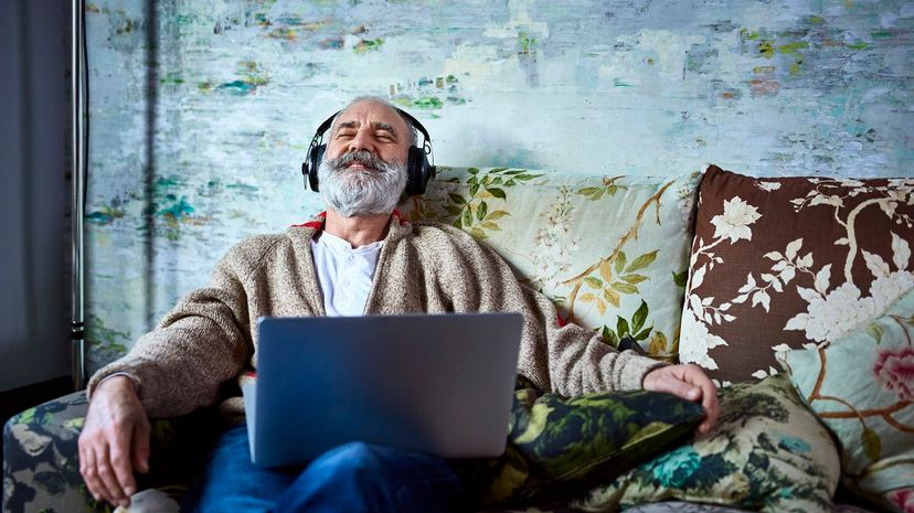 Retired man relaxing