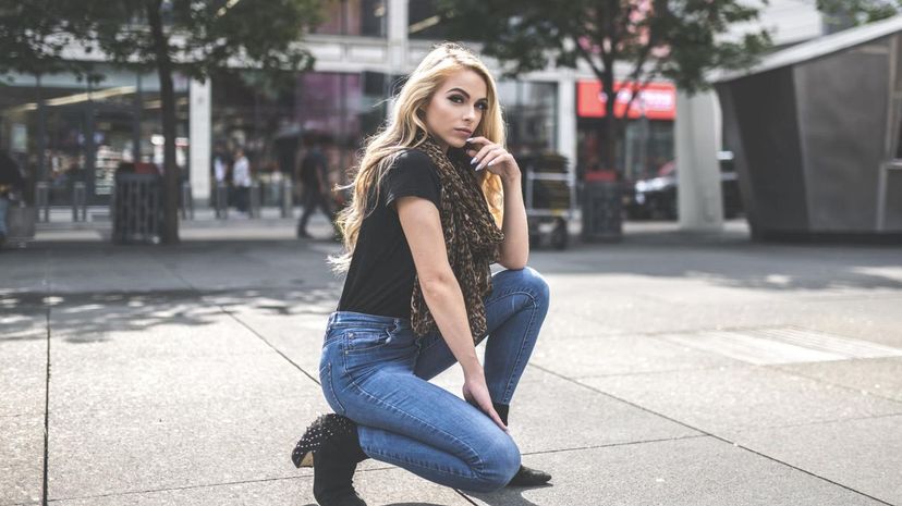 Woman in jeans