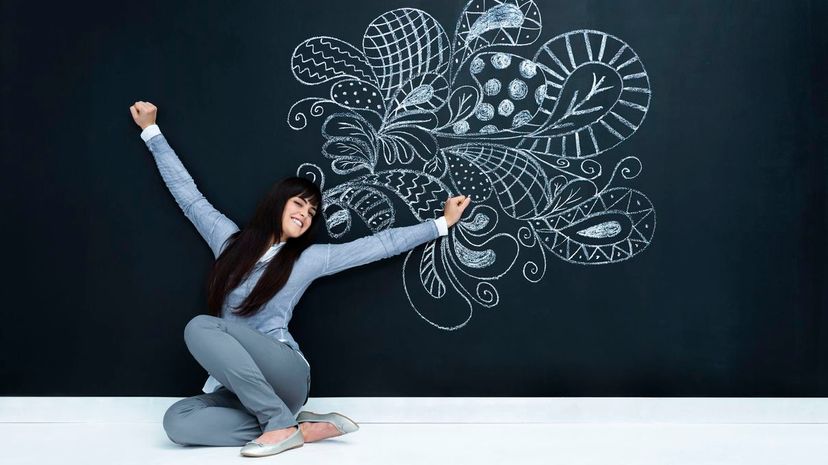 Woman and her fantasy dream