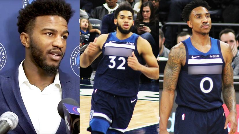 Jordan Bell, Karl-Anthony Towns, Jeff Teague