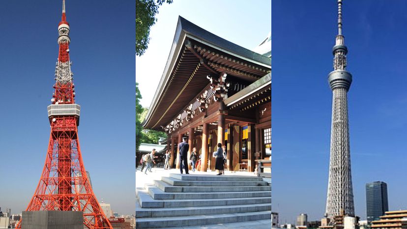 Meiji Shrine, Tokyo Tower and Tokyo Skytree - Tokyo
