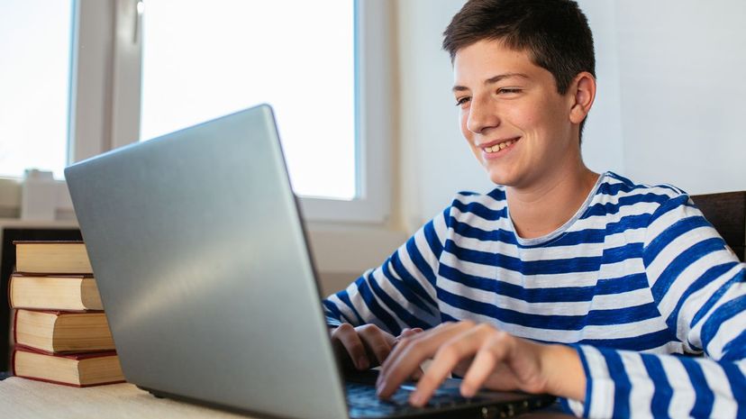 Kid Playing on Computer