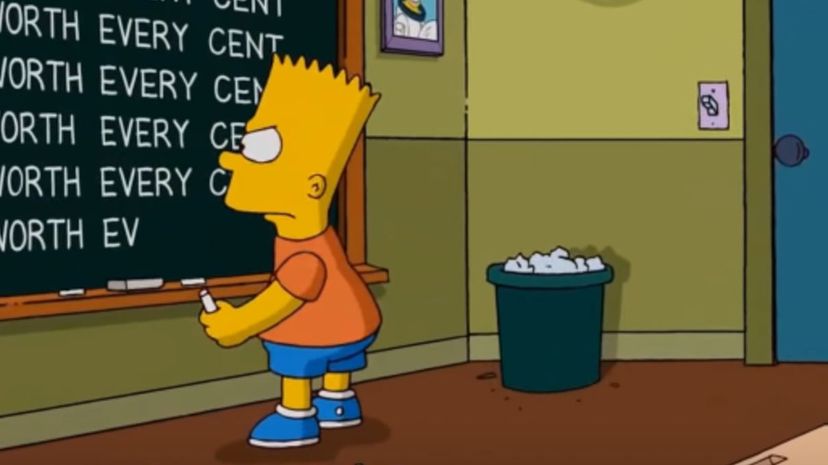 29 simpsons chalkboard