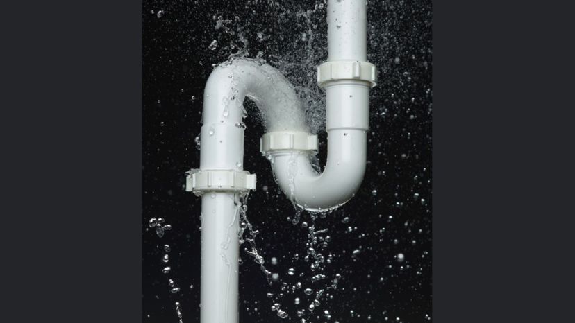 below a sink (p-trap)