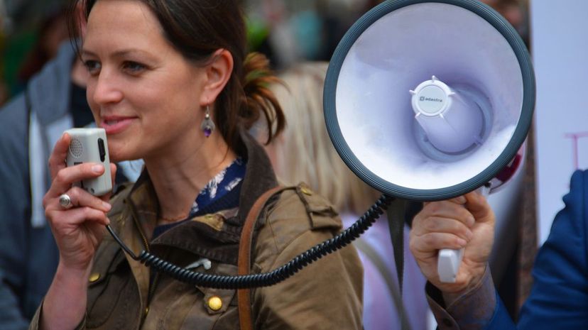 Woman Megaphone