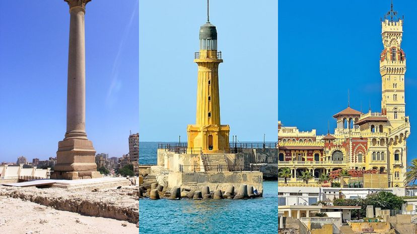 Pompey's Pillar, Lighthouse of Alexandria and Montaza Palace - Alexandria