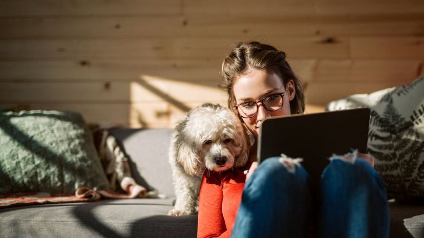 Woman and dog