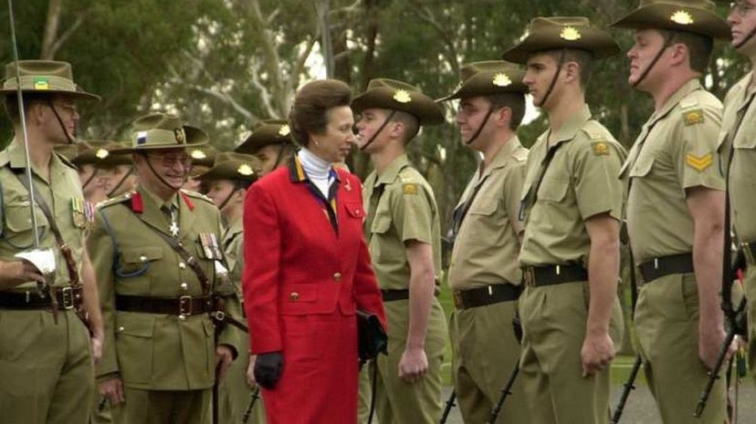 24 Princess Anne with troops