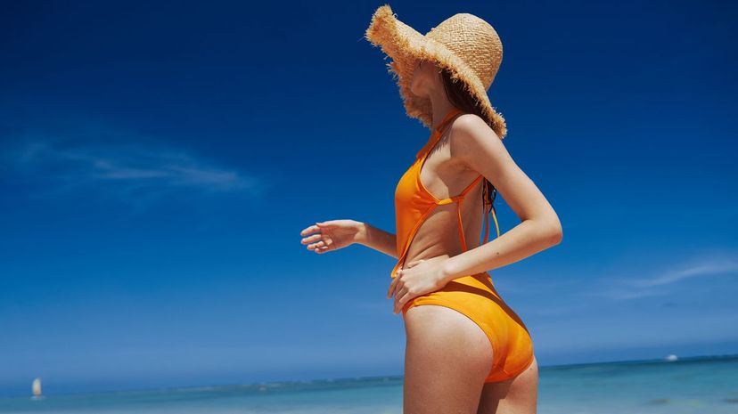 Woman on beach - butt