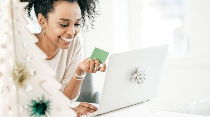 Woman using giftcard