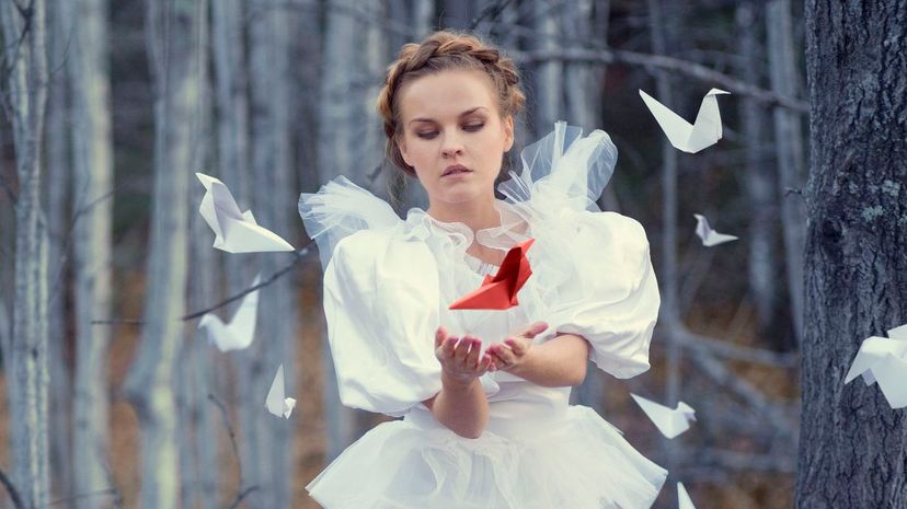 Woman in forest