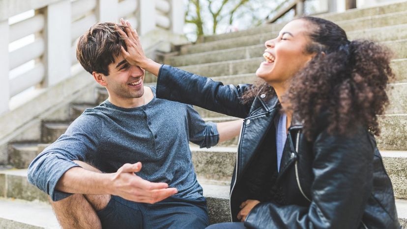 Girl teasing boyfriend