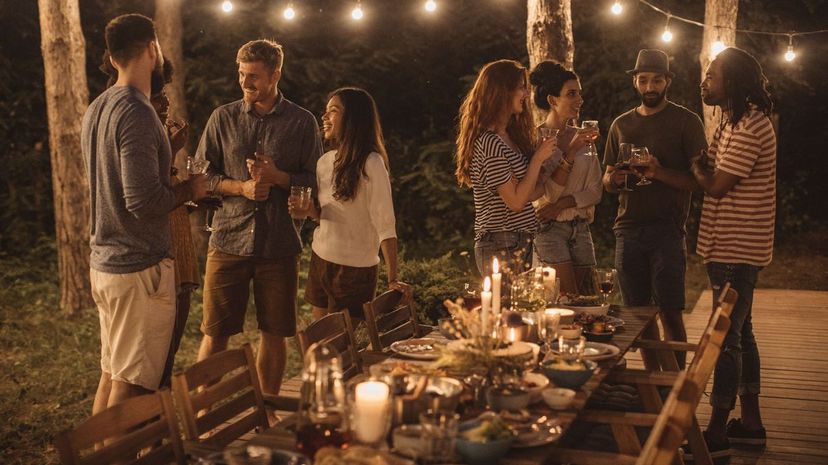 Summer party on porch