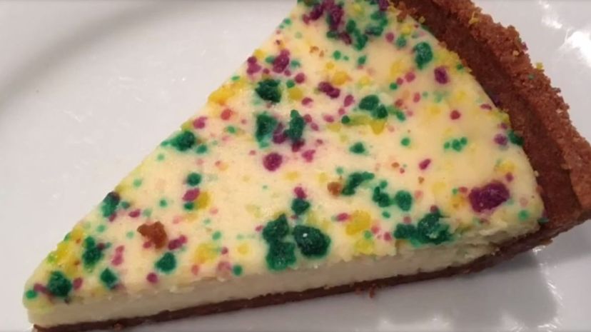 Popeyes Mardi Gras cheesecake