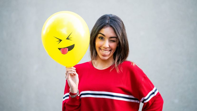 Girl with emoji