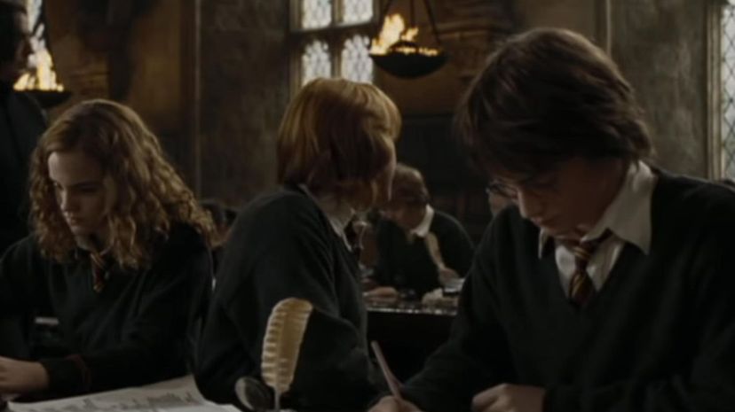 Harry Potter studying