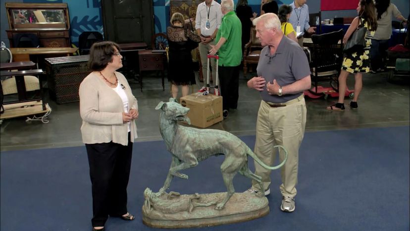 1882 Victor Chemin Bronze Hound &amp; Hare ($20,000 - $30,000 Auction) (Episode #2115)