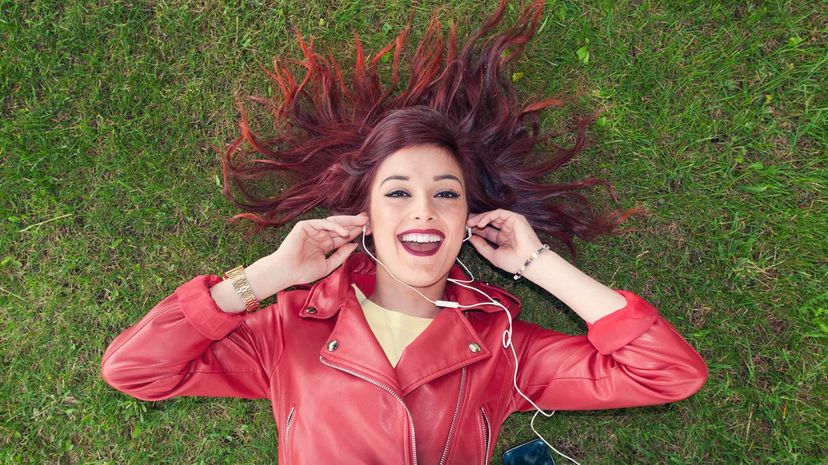 Girl listening to music