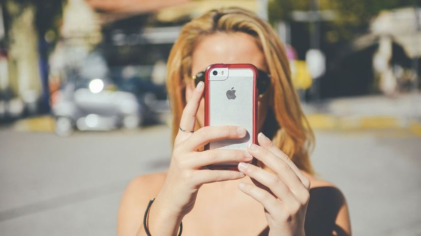 Girl taking picture