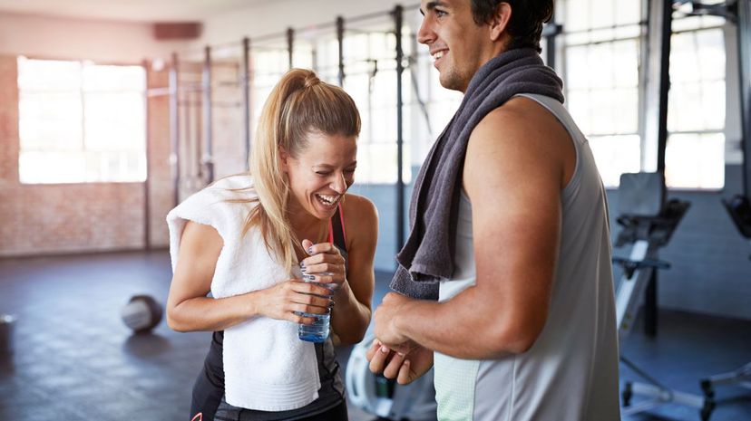 Talking at gym