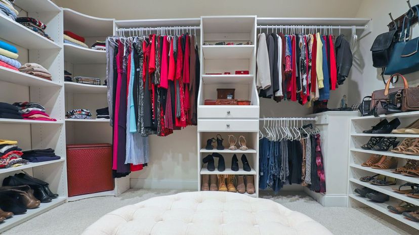 A woman's complete closet