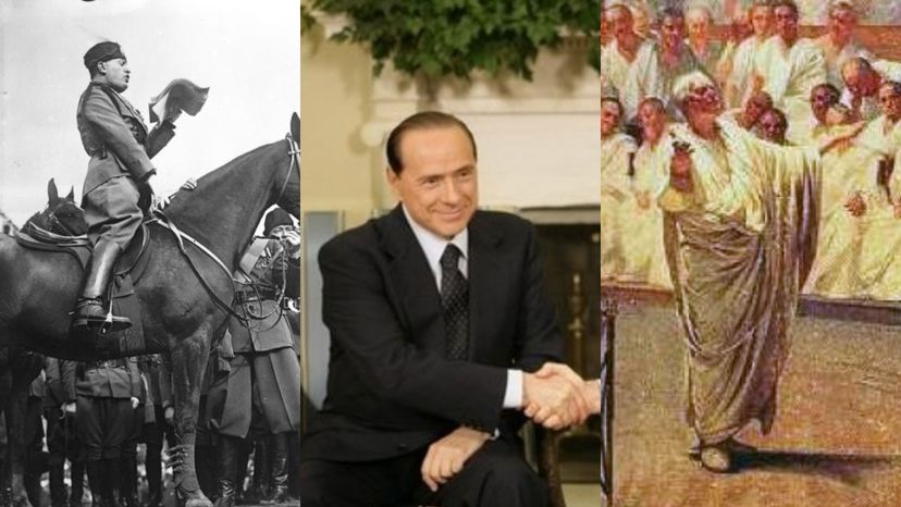 Benito Mussolini, Silvio Berlusconi, and Cicero