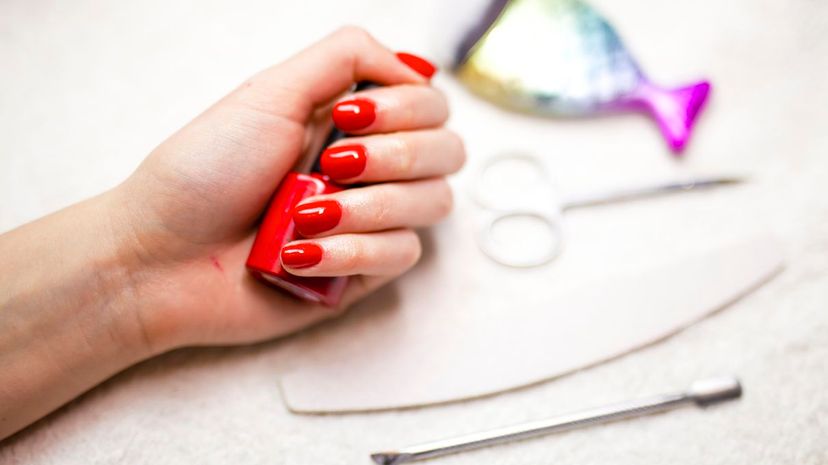 Beautiful red manicure