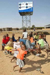 The PlayPump is a merry-go-round attached to a water pump.