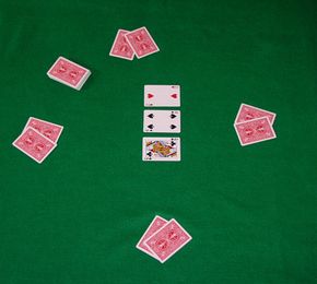 A hand of Texas Hold'em at the flop