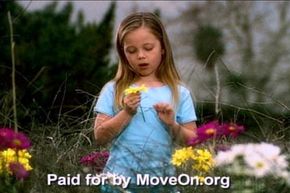 In 2003, political action group MoveOn.org re-imagined the iconic 1964 &quot;daisy ad&quot; that helped win President Lyndon Johnson re-election.