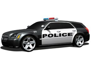 The Hemi engine is standard issue in the Dodge Magnum police car package that debuted in September 2005 for the 2006 model year.