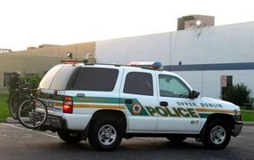 The Chevy Tahoe is another popular North American police vehicle.