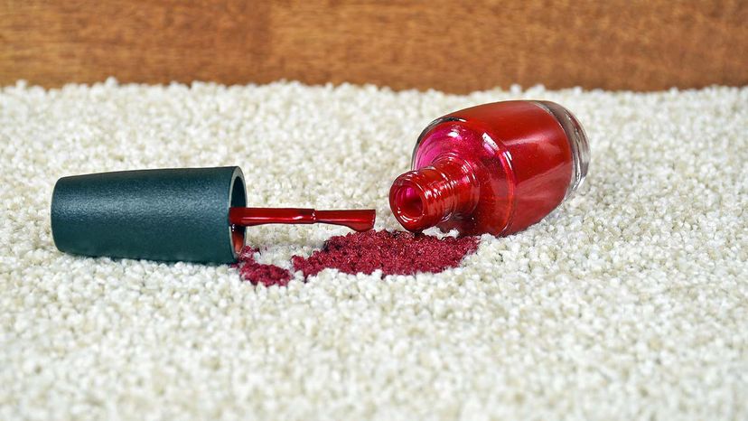 nail polish on carpet