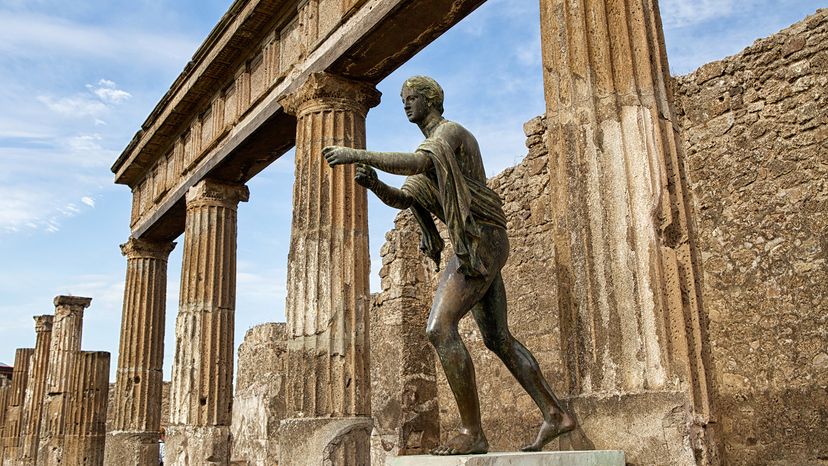 statue of Apollo in the Temple of Apollo in Pompeii