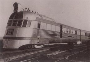 A star attraction at the Chicago Railroad Fair was Chicago, Burlington &amp; Quincy's original Zephyr of 1934.
