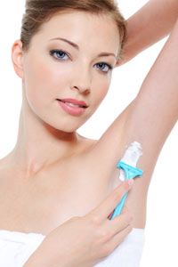 Avoid razor burn and nicks by preparing underarm skin before shaving.