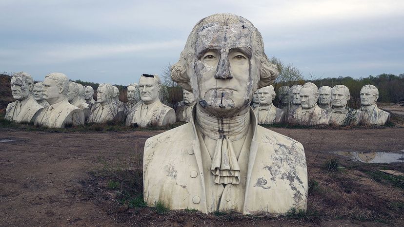 All the Presidents Busts Are Decaying in a Virginia Field