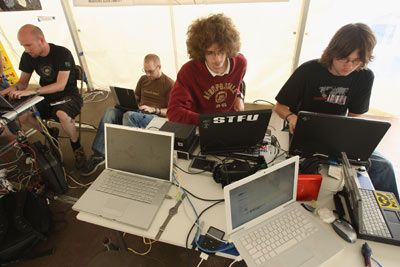 four computer hackers