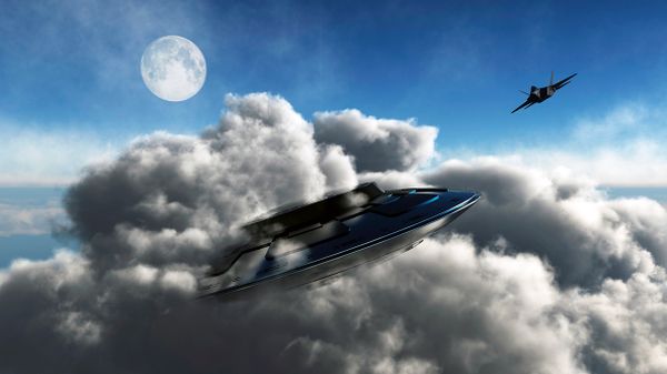 raptor jet chasing UFO