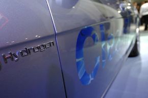 Hydrogen-powered car. 