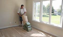 sanding hardwood floors