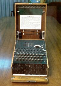 A German Enigma machine